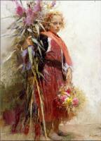 Pino Daeni - Impression oil painting.